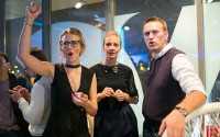Навальный, Собчак, Яшин на вечеринке SNC