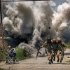 Фото Муравского со взрывом в Широкино — постановочное